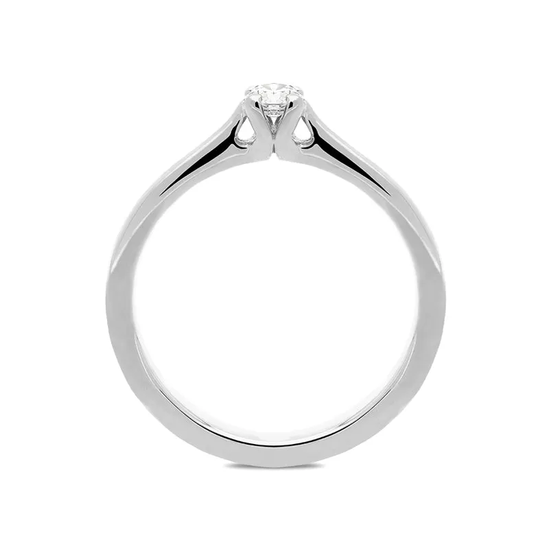 18ct White Gold 0.15ct Diamond Solitaire Ring