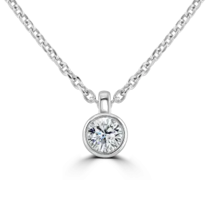 18ct White Gold 0.15ct Lab Grown Diamond Solitaire Necklace
