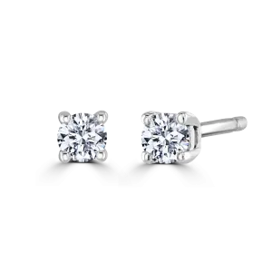 18ct White Gold 0.15ct Lab Grown Diamond Solitaire Stud Earrings