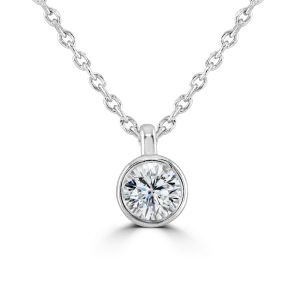 18ct White Gold 0.25ct Lab Grown Diamond Solitaire Necklace