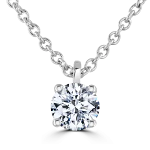 18ct White Gold 0.30ct Lab Grown Diamond Solitaire Necklace