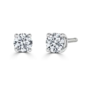 18ct White Gold 0.30ct Lab Grown Diamond Solitaire Stud Earrings
