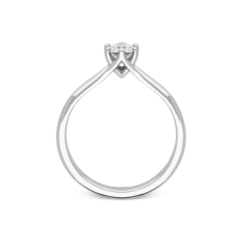18ct White Gold 0.31ct Diamond Brilliant Cut Solitaire Ring