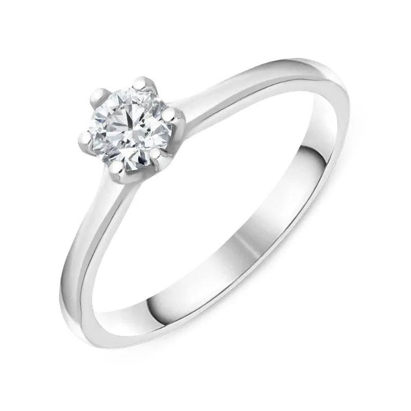 18ct White Gold 0.31ct Diamond Brilliant Cut Solitaire Ring
