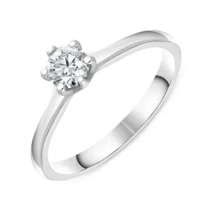 18ct White Gold 0.31ct Diamond Brilliant Cut Solitaire Ring