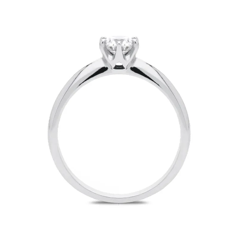 18ct White Gold 0.40ct Diamond Brilliant Cut Solitaire Ring