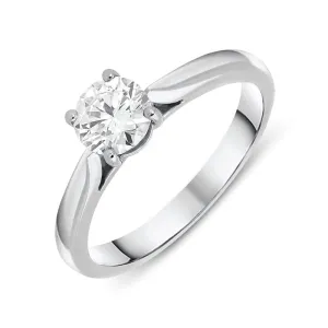 18ct White Gold 0.50ct Diamond Brilliant Cut Solitaire Ring