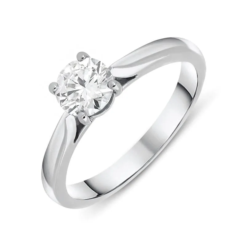 18ct White Gold 0.50ct Diamond Brilliant Cut Solitaire Ring