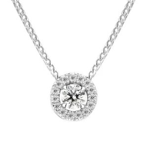 18ct White Gold 0.51ct Diamond Round Cluster Pendant