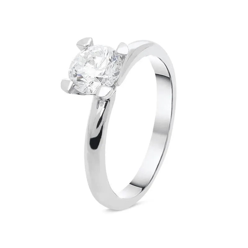 18ct White Gold 1.05ct Diamond Brilliant Cut Solitaire Ring