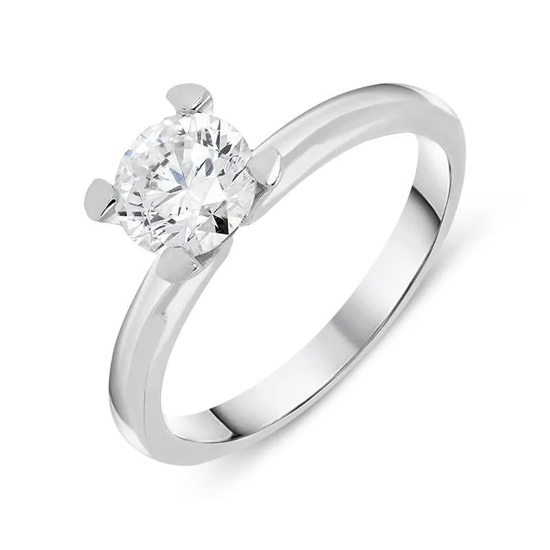 18ct White Gold 1.05ct Diamond Brilliant Cut Solitaire Ring