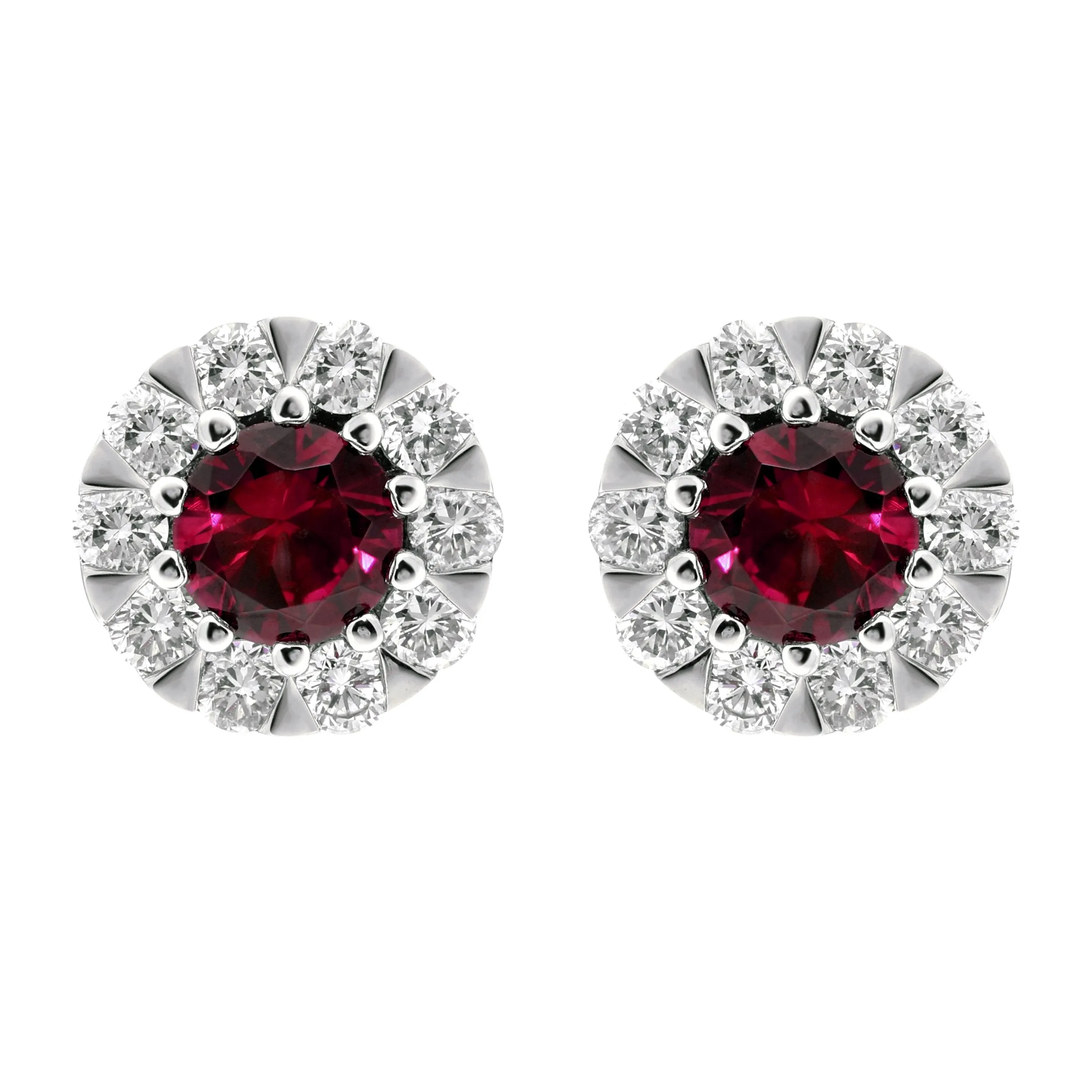 18ct White Gold Ruby Diamond Two Piece Gift Set