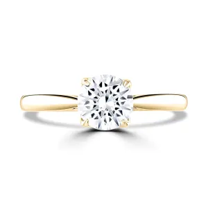 18ct Yellow Gold 2ct Round Brilliant Cut Laboratory Grown Diamond Solitaire