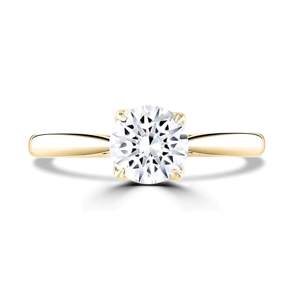 18ct Yellow Gold 2ct Round Brilliant Cut Laboratory Grown Diamond Solitaire