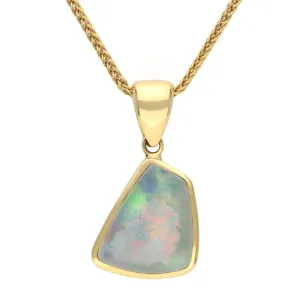 18ct Yellow Gold Opal Unique Abstract Necklace