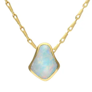 18ct Yellow Gold Opal Unique Necklace