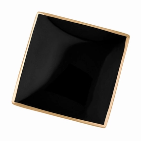 18ct Rose Gold Whitby Jet Queen's Jubilee Hallmark Large Rhombus Ring D