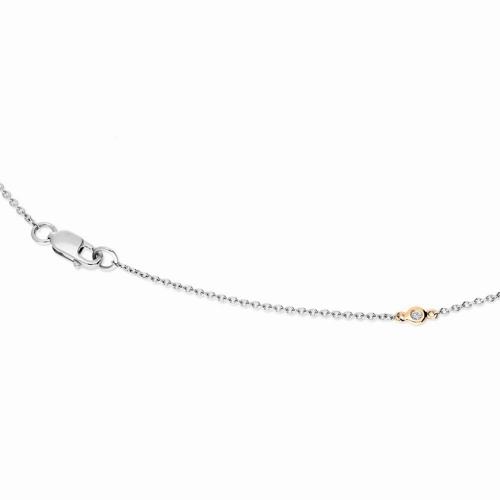 18ct White and Rose Gold Diamond Necklet D