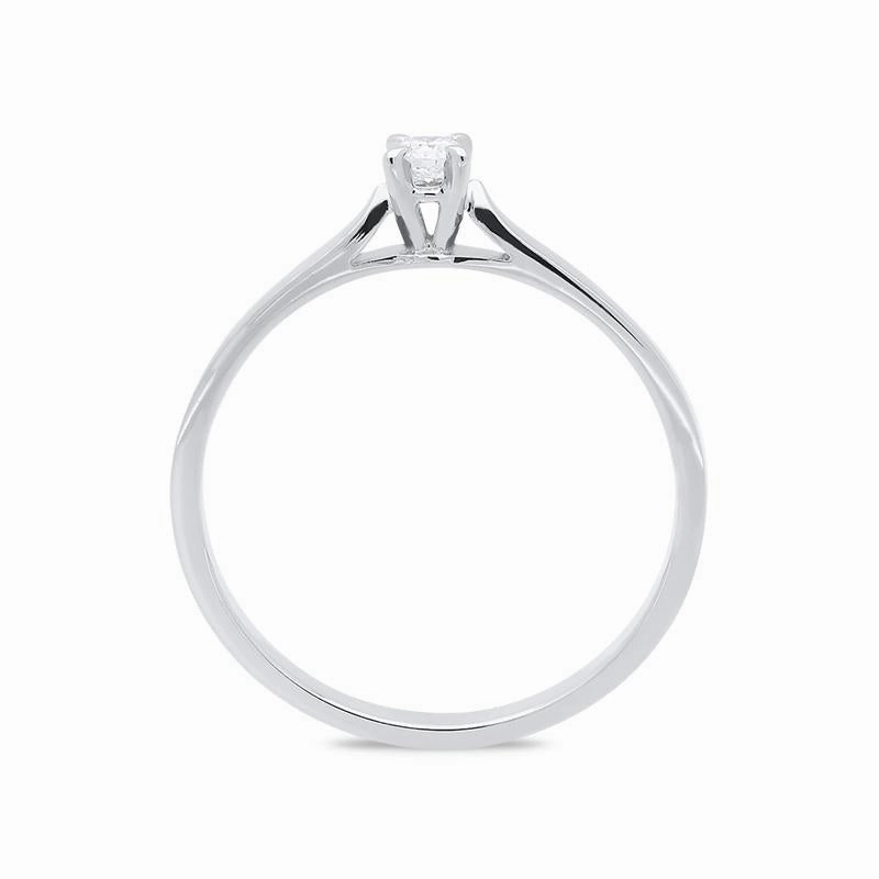 18ct White Gold 0.07ct Brilliant Cut Diamond Solitaire Ring