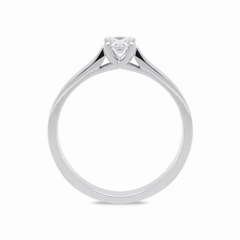 18ct White Gold 0.20ct Diamond Brilliant Cut Solitaire Ring D
