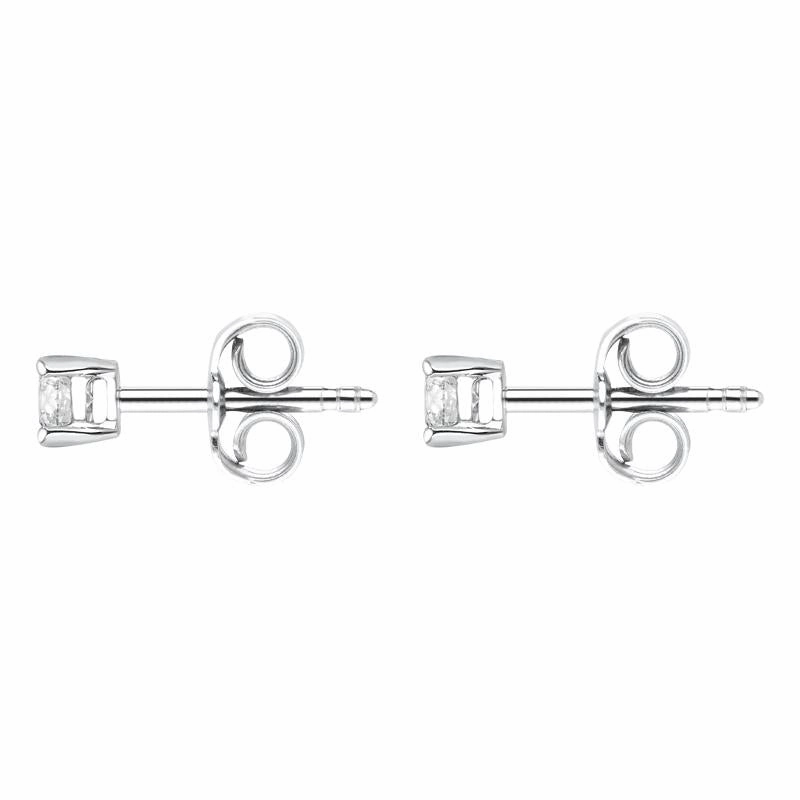 18ct White Gold 0.20ct Diamond Solitaire Brilliant Cut Stud Earrings