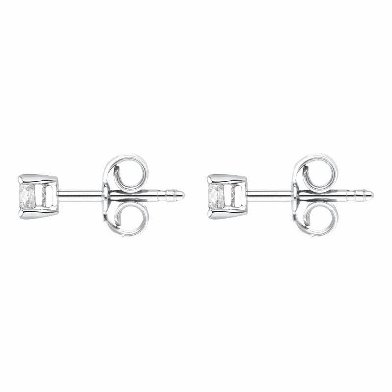18ct White Gold 0.26ct Diamond Claw Set Solitaire Stud Earrings
