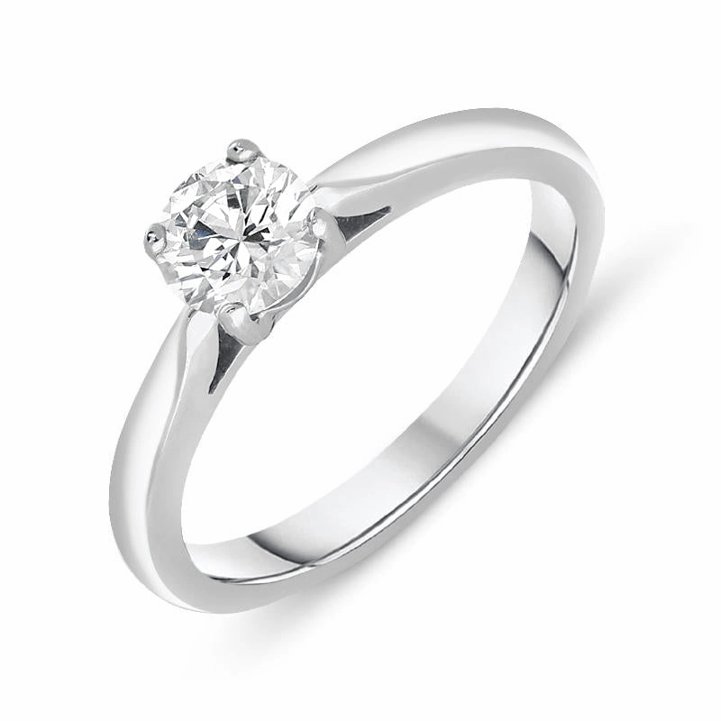 18ct White Gold 0.50ct Diamond Brilliant Cut Solitaire Ring