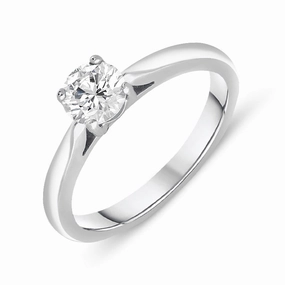 18ct White Gold 0.50ct Diamond Brilliant Cut Solitaire Ring