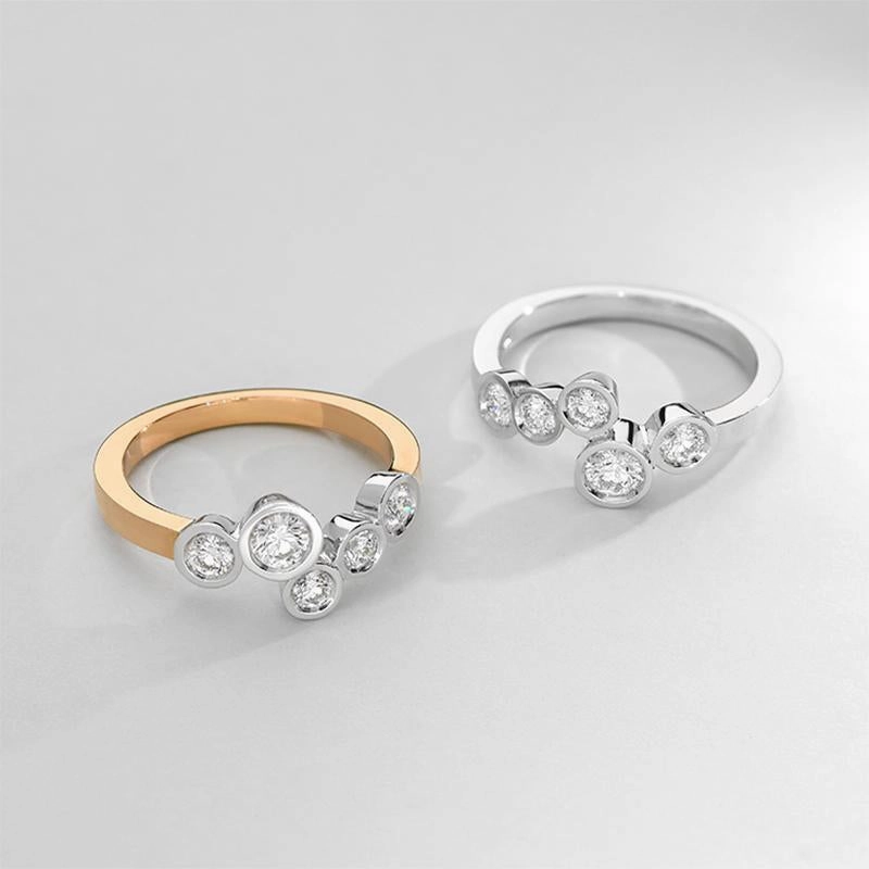 18ct White Gold 0.51ct Diamond Bubble Ring
