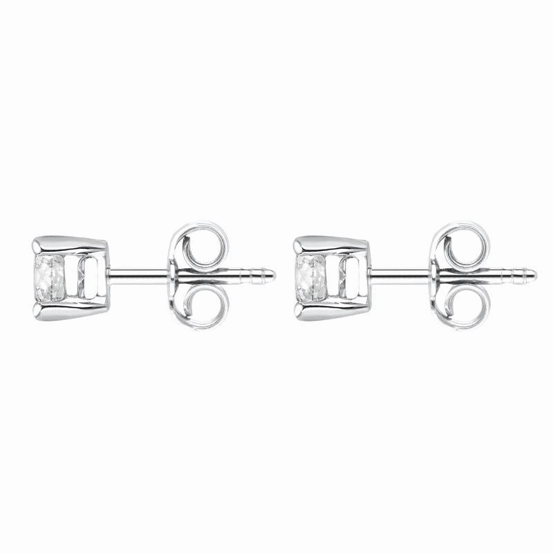 18ct White Gold 0.70ct Diamond Solitaire Brilliant Cut Stud Earrings