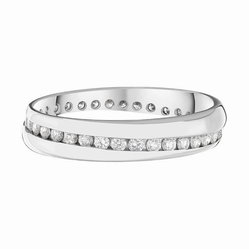 18ct White Gold 4mm 0.57ct Diamond Wedding Ring D