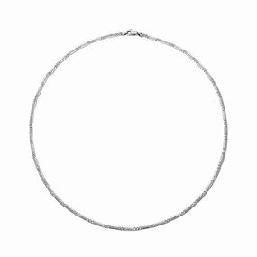18ct White Gold Curb Link Chain Necklace