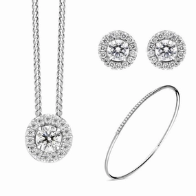 18ct White Gold Diamond Three Piece Gift Set