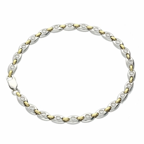 18ct Yellow and White Gold 1.03ct Diamond Bracelet