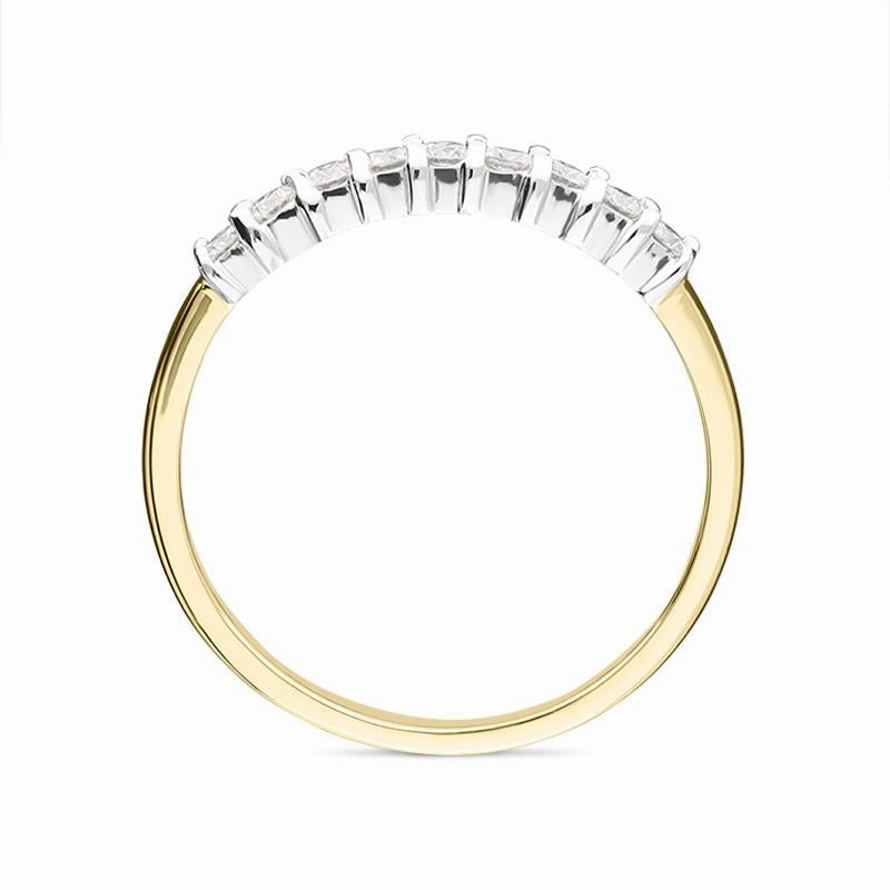 18ct Yellow Gold 0.26ct Diamond Wedding Half Eternity Ring