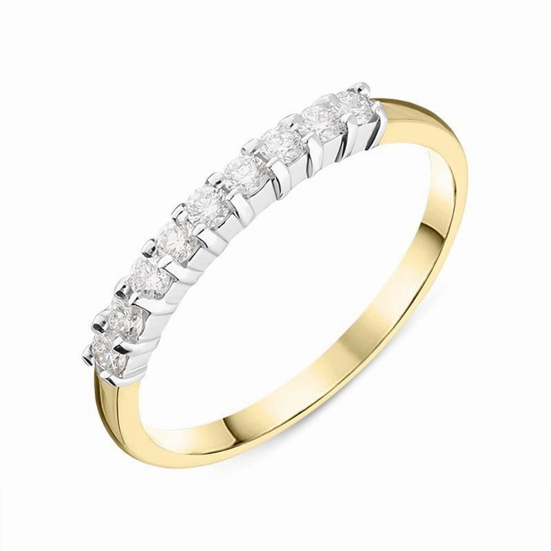 18ct Yellow Gold 0.26ct Diamond Wedding Half Eternity Ring