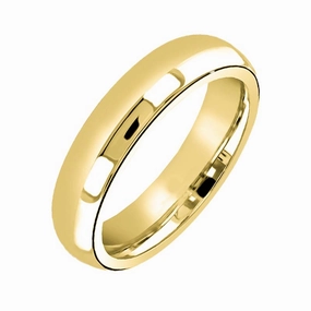 18ct Yellow Gold D Shaped Heavy Gauge Wedding Ring 2.5mm