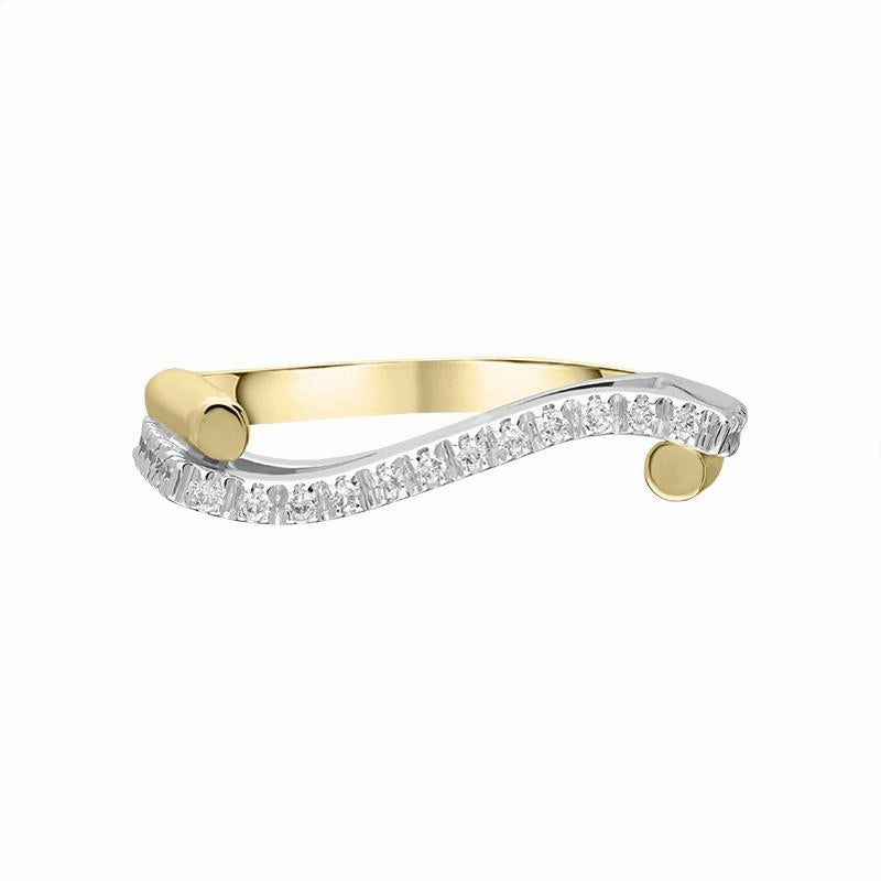 18ct Yellow Gold Diamond Swirl Dress Ring