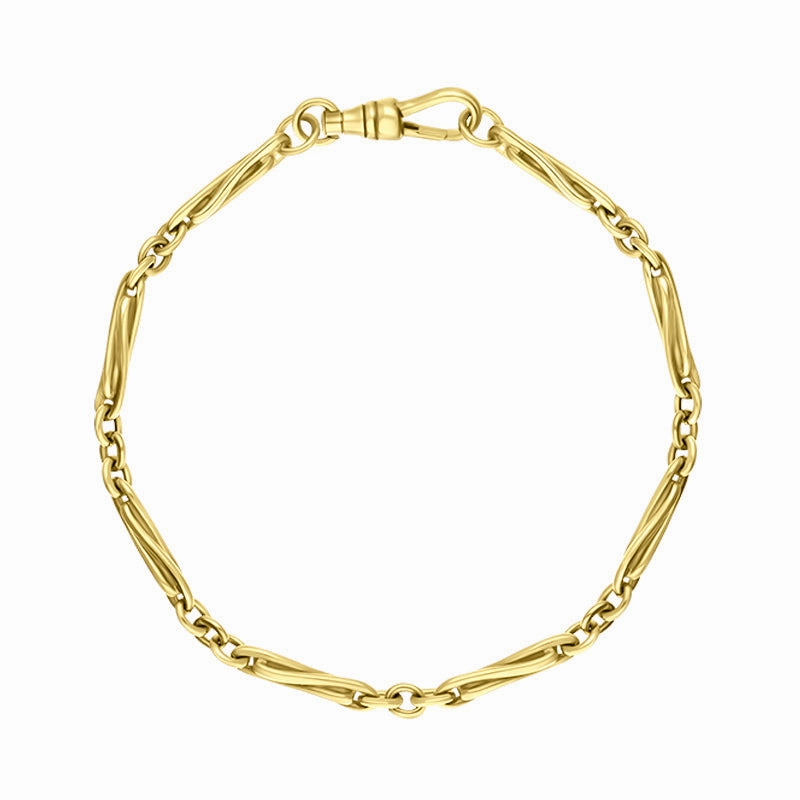 18ct Yellow Gold Handmade Twist Bracelet