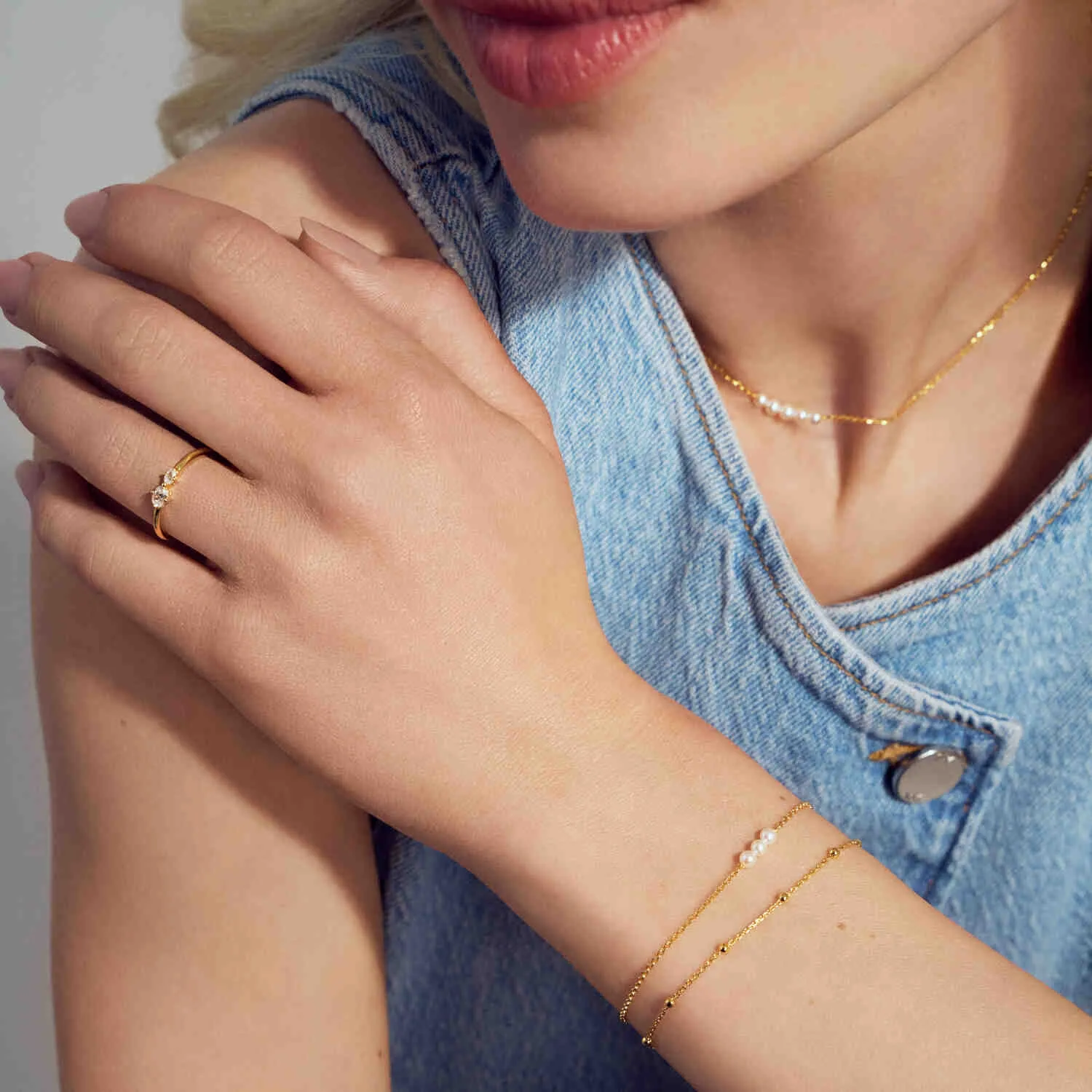 18K Gold Plated Sfere Bracelet SJ-B2748-YG