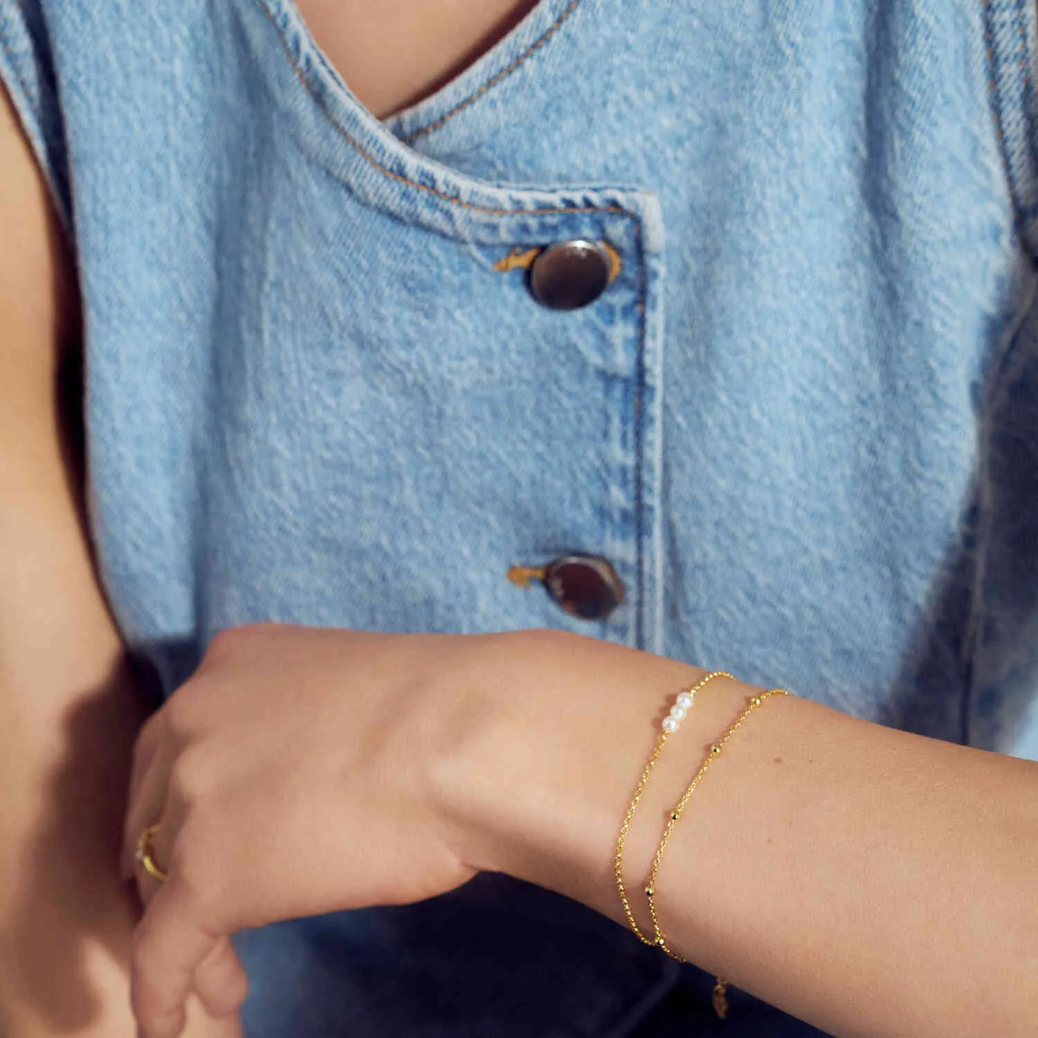 18K Gold Plated Sfere Bracelet SJ-B2748-YG