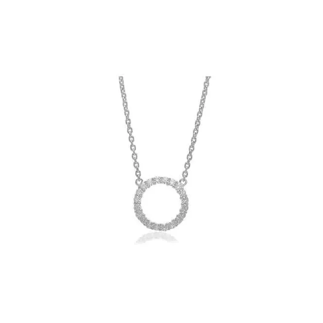 925 Sterling Silver Biella Grande Necklace SJ-C338-1-CZ