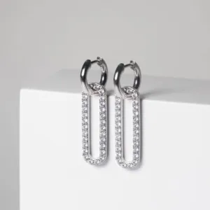 925 Sterling Silver Capizzi Lungo Earrings SJ-E42220-CZ