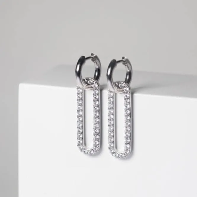 925 Sterling Silver Capizzi Lungo Earrings SJ-E42220-CZ