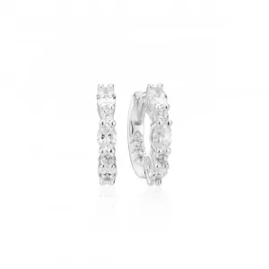 925 Sterling Silver Ellera Ovale Medio Earrings SJ-E2412-CZ