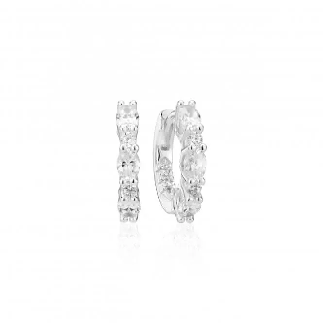 925 Sterling Silver Ellera Ovale Medio Earrings SJ-E2412-CZ