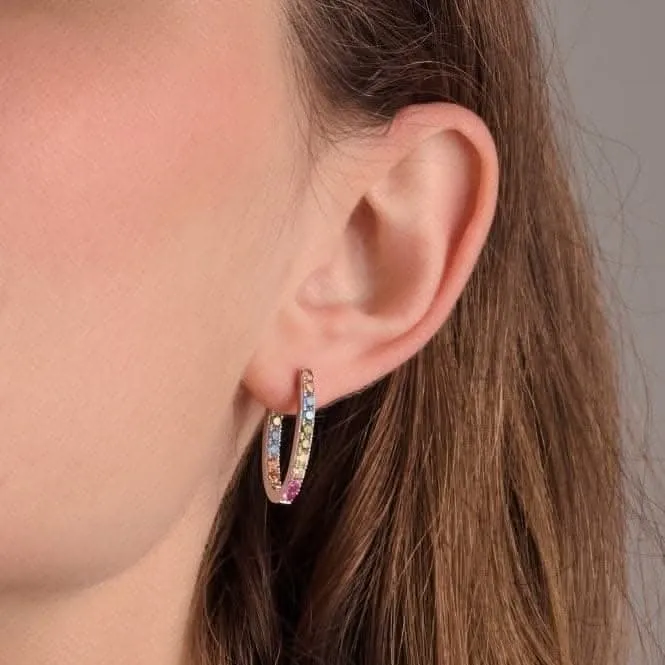 925 Sterling Silver Ellisse Piccolo Earrings SJ-E2312-XCZ