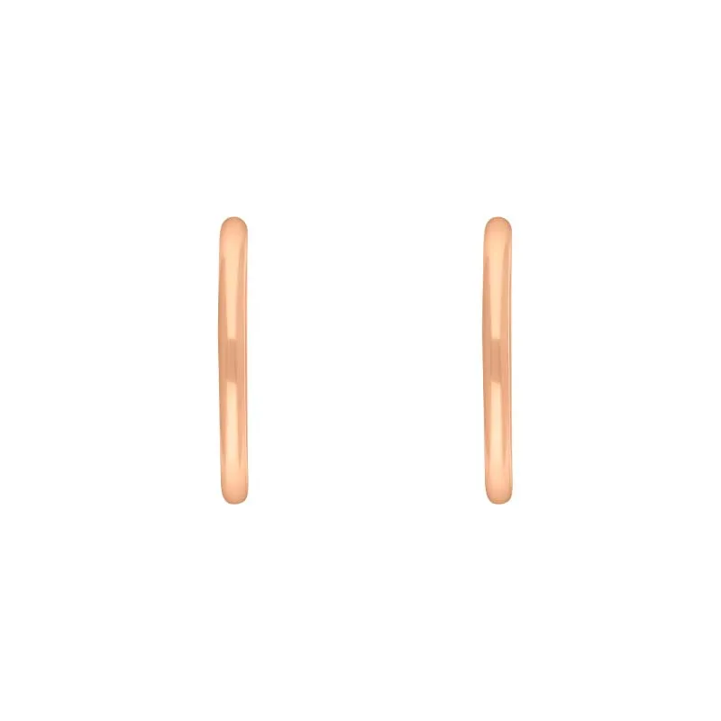 9ct Rose Gold 19mm Round Hoop Earrings