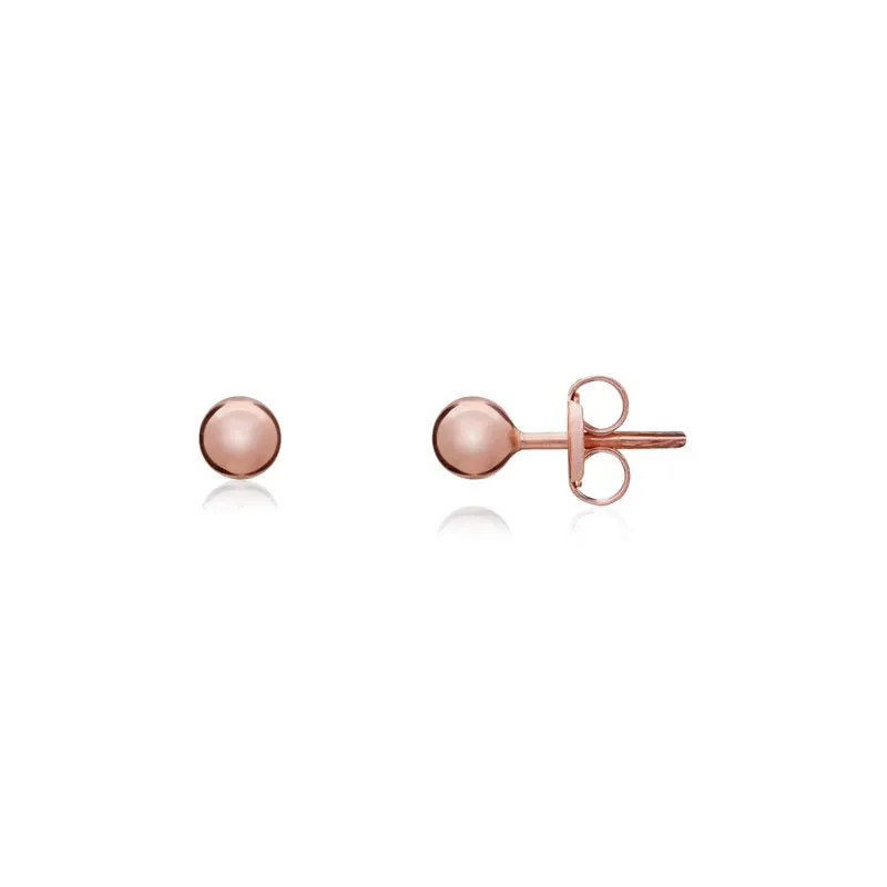 9ct Rose Gold 3mm Ball Stud Earrings