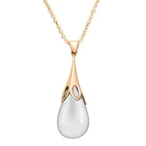 9ct Rose Gold Bauxite Small Tulip Necklace